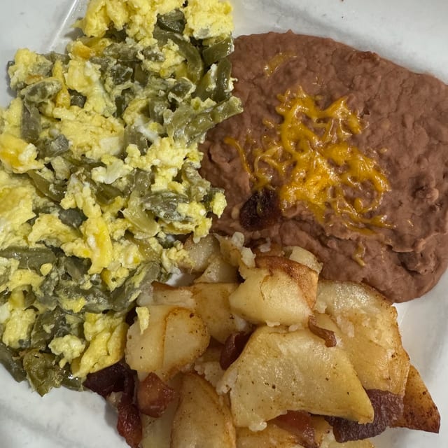 Nora's Nopalitos & Egg Plate.