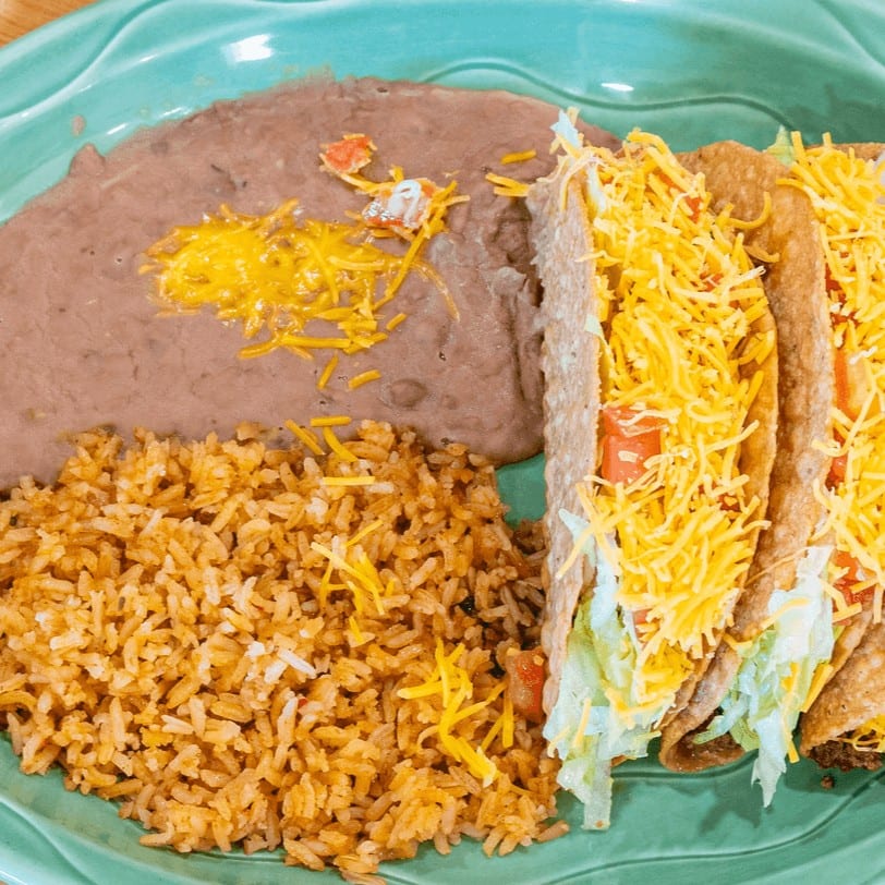 #16 Hard Tacos Plate.